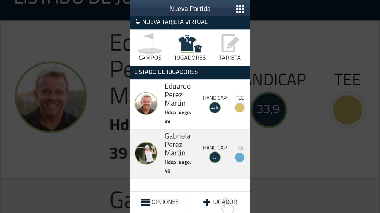 Vídeo tutorial App móvil RFEG: crear una nueva partida