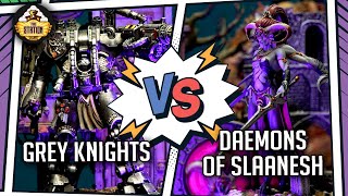 GREY KNIGHTS vs DAEMONS OF SLAANESH I Battlereport 1500pts I Warhammer 40000