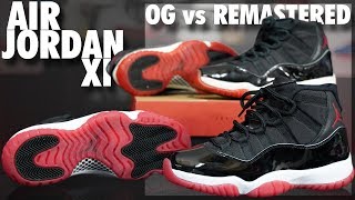 Air Jordan 11 'Bred' 2019 Retro vs OG Comparison