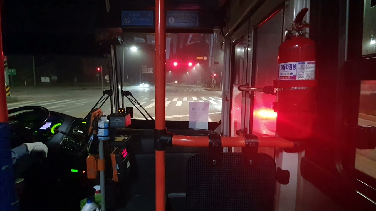 (안개낀 버전) 시외버스 정읍 공용버스터미널~부안 시외버스터미널 주행영상 (Foggy Ver.) Intercitybus Jeongeup~Buan Driving video