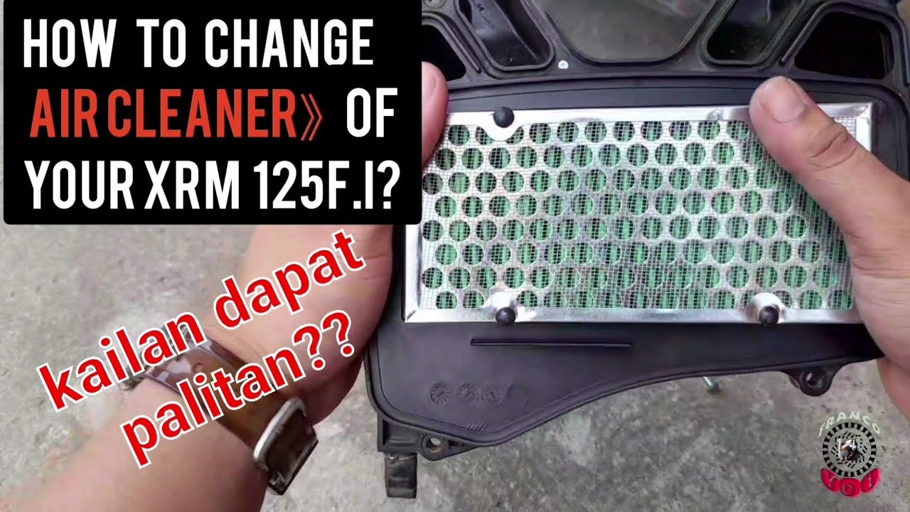 how and when to change Air Cleaner/ Filter of your XRM 125 F.I, easy steps!