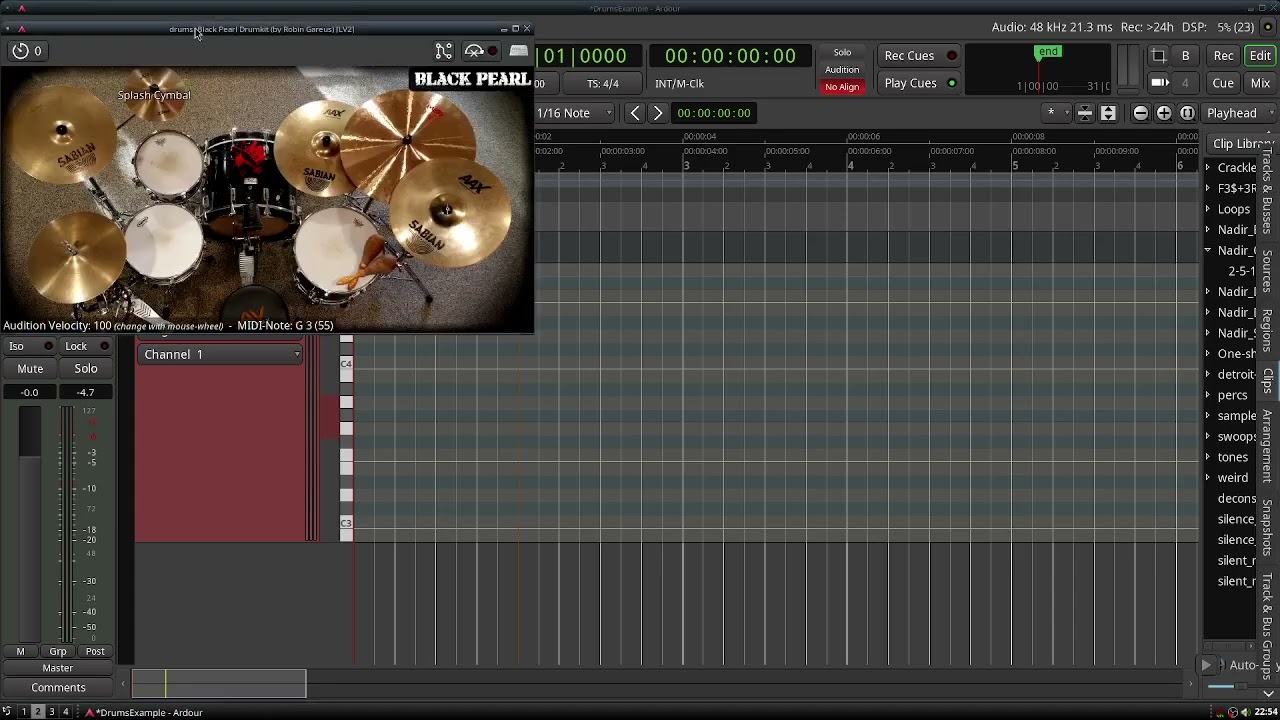 ardour drum tracks beginner
