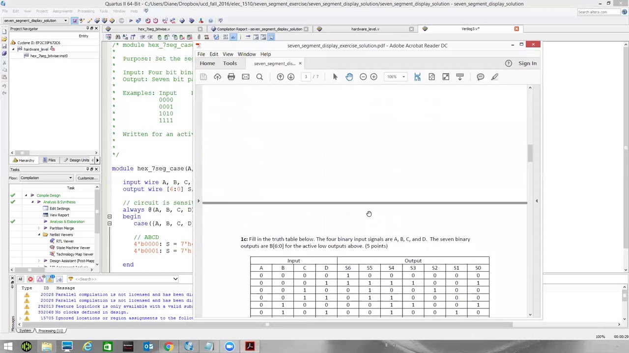 Seven Segment Display Verilog Case Statements YouTube YouTube