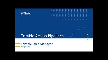 Merge Tally Using Trimble Sync Manager for Trimble Access Pipelines