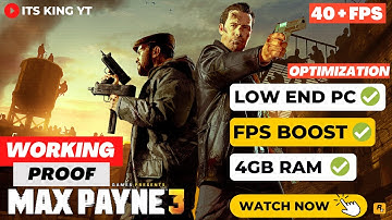 Max Payne 3  | Lag Fix | Intel HD 4000 | 4Gb Ram | 40+FPS Proof | 2023