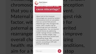 Can anything reduce the risk of chromosomal abnormalities that cause miscarriage?