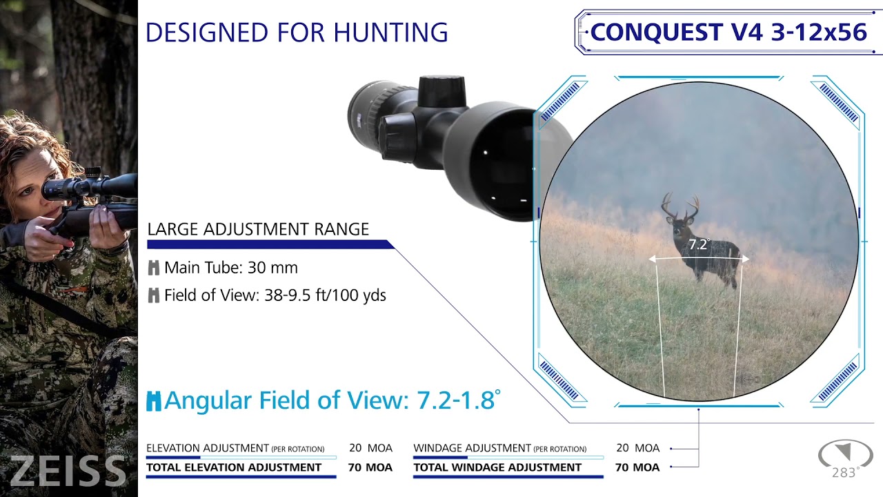 Zeiss Conquest V4 3-12x56 céltávcső világítópontos