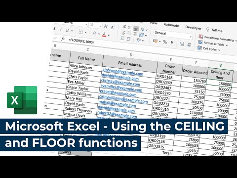 Microsoft Excel - Using the CEILING and FLOOR functions