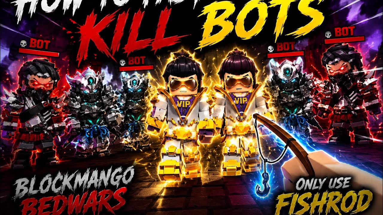 Mango Block Bot How to fast kill bots in BlockmanGO Bedwars(released my another tip🤯 ...