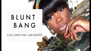 SUPER EASY| Lace Front Wig with Blunt Bangs| Beginner Friendly| WIGENCOUNTERS