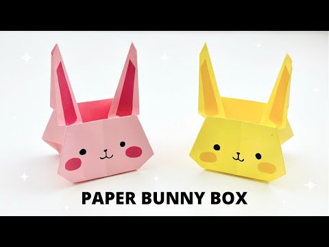 How To Make Easy Paper Bunny Box For Kids / Nursery Craft Ideas / Paper Craft Easy / KIDS crafts