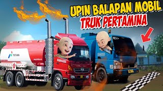 Upin ipin Balapan Truk Oleng Pertamina , ipin senang ! GTA Lucu