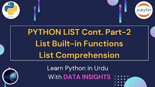 Python List Built-in Functions | List Built-in Methods | List Comprehension | Python programming