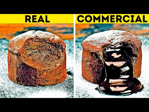 FOOD IN COMMERCIALS VS. IN REAL LIFE || 24 ADS TRICKS
