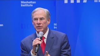 Governor Greg Abbott in New York Wednesday