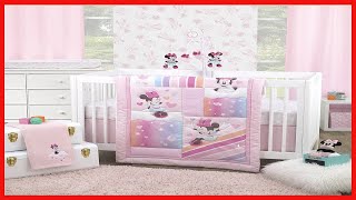Disney Minnie Mouse Be Happy Pink, Lavender, Aqua & Orange 3Piece Crib Bedding Set Comforter, Fitt