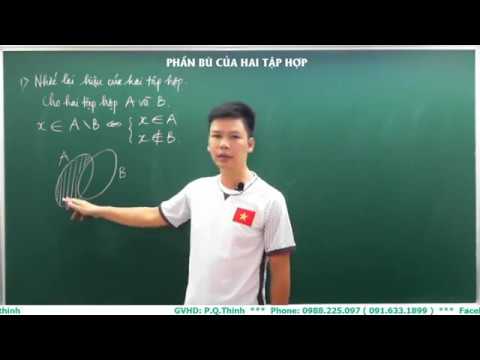 Video Toán 10 - Phần bù của hai tập hợp. - YouTube