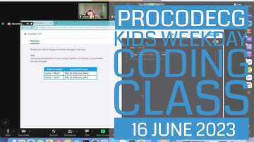 ProCodeCG Kids Weekday Coding Class - Friday - 16 June 2023