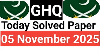 Ghq Today Paper 05 Nov 2025 Istant Ldc Udc Stenotypest Ect Solved Complete Paper