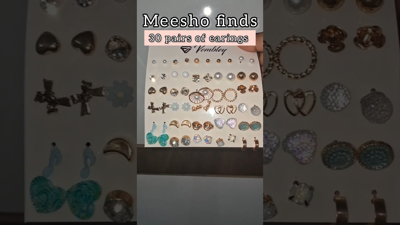 Meesho 30 pairs of stud earrings combo❤️