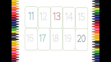 그림자 점선을 따라서 숫자 11 부터 20 까지 따라 쓰기| 숫자만큼 스티커 붙이기 | 숫자배우기