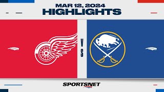 NHL Highlights | Red Wings vs. Sabres - March 12, 2024