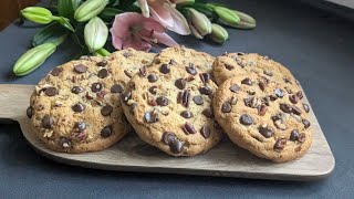 Dark Chocolate Chip Cookies with Roasted Pecan 🍪 | Soft & Super Tasty 😋 screenshot 2