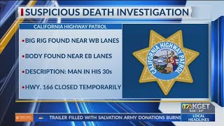 CHP officers investigate suspicious death of man found along Highway 166