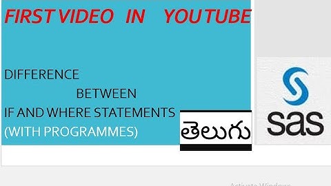 difference between if and where statements||distinguish between if and where statements||basic sas