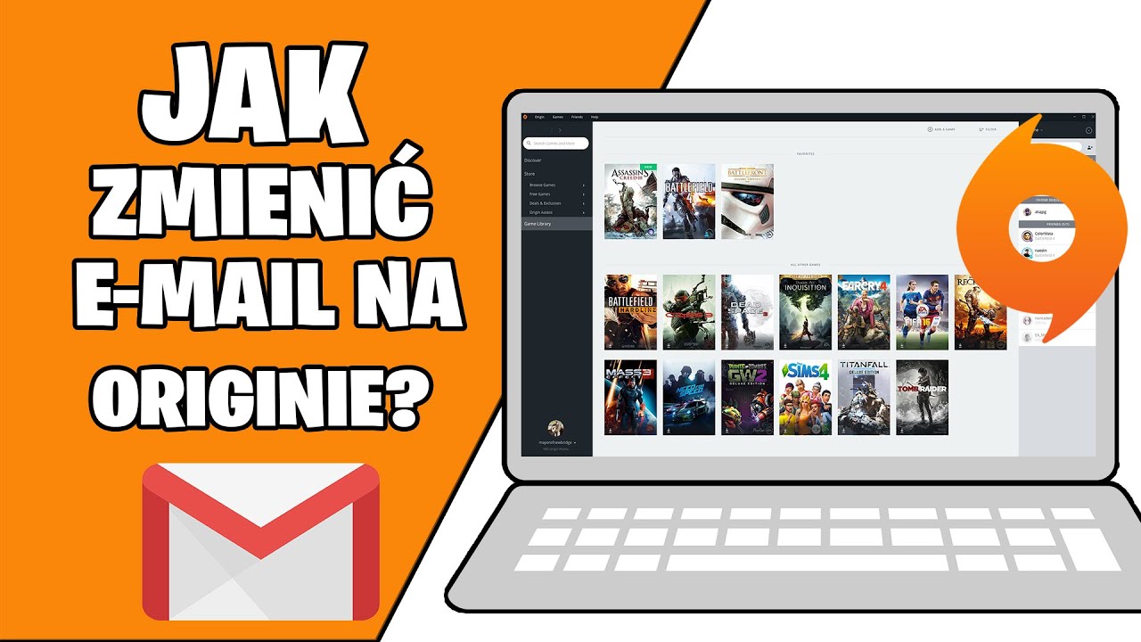 Jak zmienić EMAIL na ORIGIN? Jak zmienić e-mail na originie? - YouTube