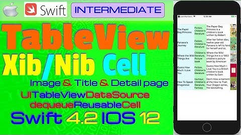 IOS 12, Swift 4, Tutorial : Create Tableview from Plist with Xib file (image & text & detail page)