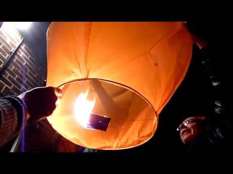 How NOT to launch a sky lantern!