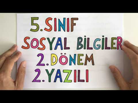 5. Sınıf Sosyal Bilgiler 2. Dönem 2. Yazılı