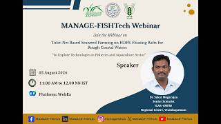 MANAGE Fisheries Innovation Startup Hub (FISHub) FISHTech Webinar Series
