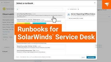 SolarWinds Service Desk - Runbooks