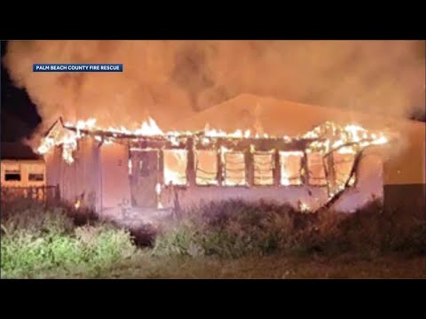 Firefighters investigating after battling flames at former Belle Glade elementary school