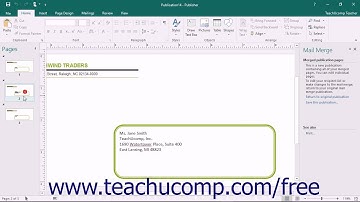 Publisher 2016 Tutorial Finishing a Mail Merge Microsoft Training