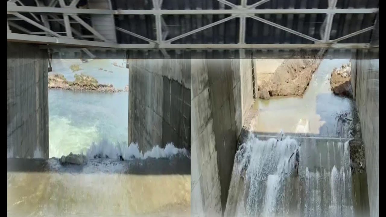 Polavaram Dam Project: Godavari Flood Water Released To Delta Region Via Spillway,polavaram drone
