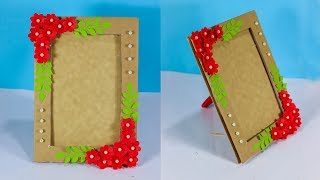 How to make photo frame with Card-board || Nusrat DIY Crafts screenshot 5
