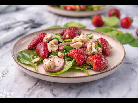 Strawberry Spinach Salad With Balsamic Poppy Seed Dressing