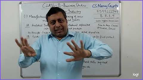 Business Studies Class 11.1.9 Secondary Industry | CS Neeraj Gupta | F2F @ Rohini Delhi