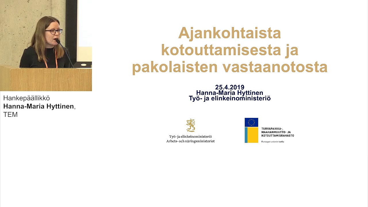 kotoutuminen tutkimus Pakolaisesta kuntalaiseksi -verkostopäivä 2019 / Tervetulosanat ja ajankohtaista
