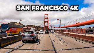 San Francisco Driving Tour 4K - Driving Golden Gate Bridge California