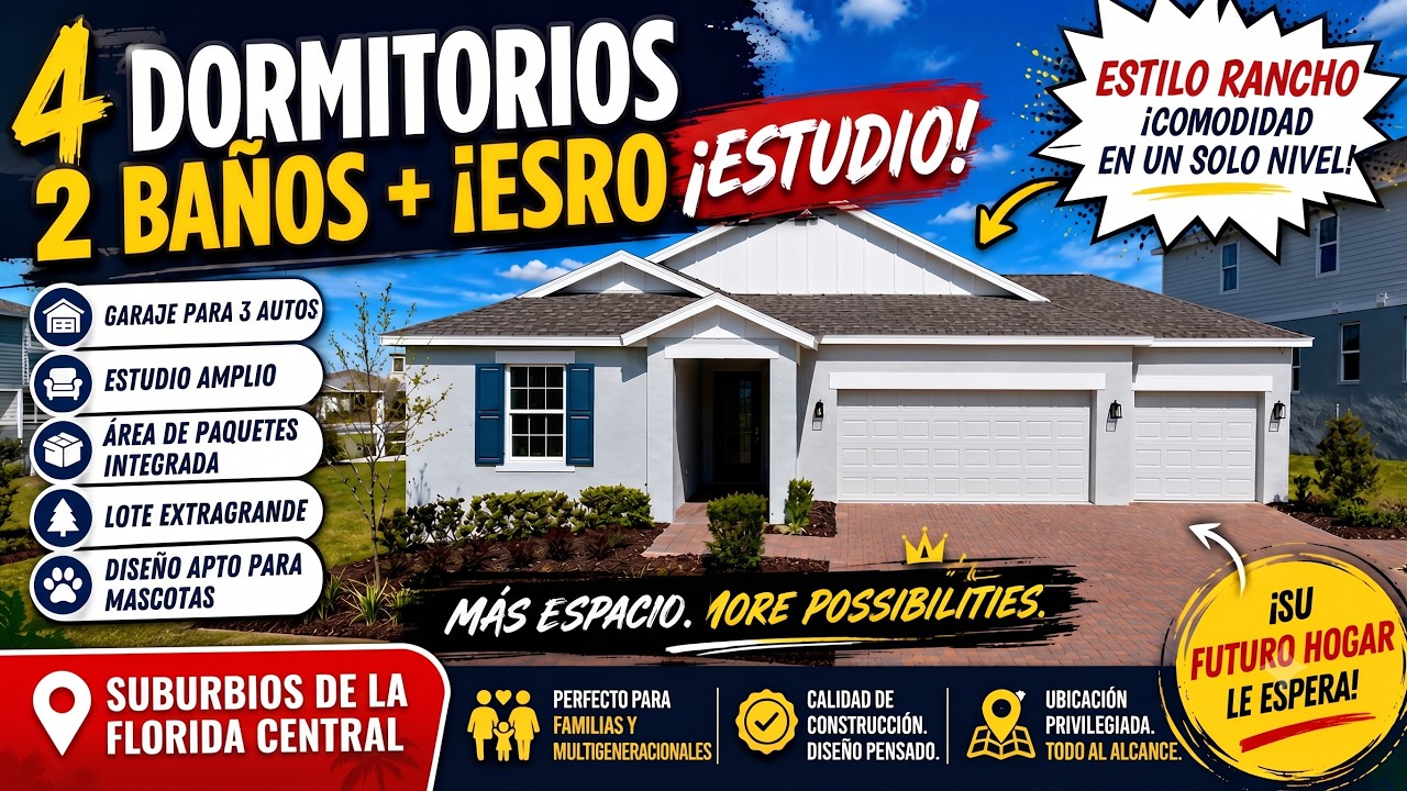 ¡Esta hermosa casa de una sola planta tiene más opciones de las que imaginas!