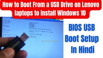 How to Boot From a USB Drive on Lenovo laptops to install Windows 10 || Boot from USB