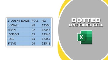 How to add dotted line in excel cell
