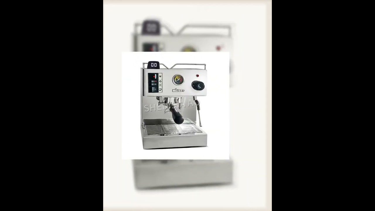 EM-18 Household Coffee Machine Italian Semi-Automatic Coffee Machine Stainless Steel Espresso 9Ba...