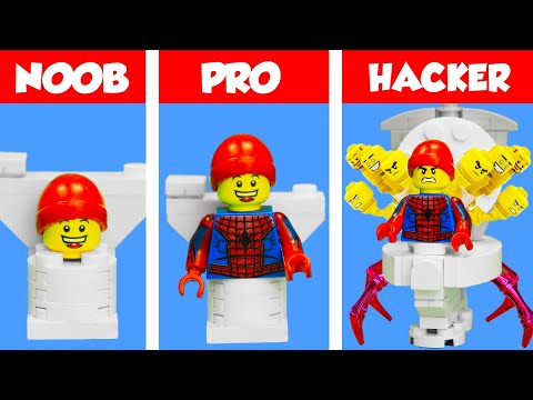 LEGO Creation Skibidi Toilet Upgrade vs Spider Man Stop Motion