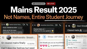 UPSC Mains 2025! Sharing entire student journeys with you.
