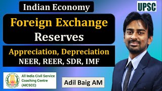 Foreign Exchange - Reserves, Rate, SDR, NEER vs REER | Indian Economy | UPSC Prelims | Adil Baig